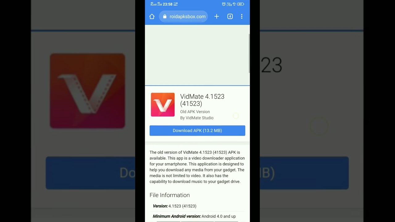 Vidmate APK Download Old Version For Android